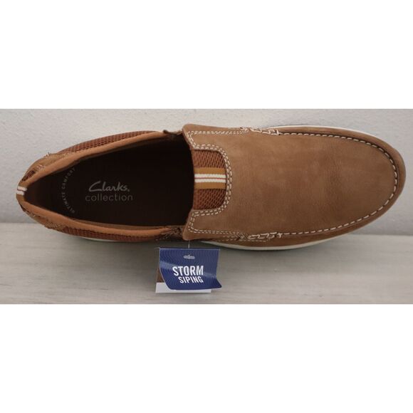 Clarks 26176975 Men\'s Sz 13W Light Tan Nubuck Sailview Step Slip-On Shoes main image 11